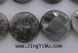 CLB91 15.5 inches 20mm faceted coin labradorite beads wholesale