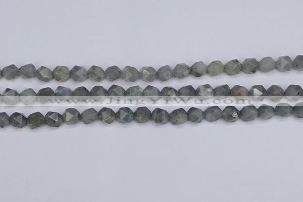 CLB981 15.5 inches 6mm faceted nuggets labradorite beads wholesale
