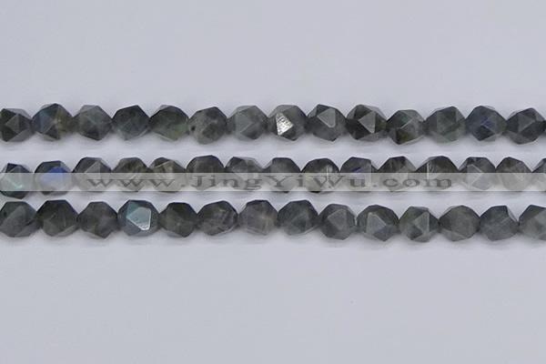 CLB989 15.5 inches 12mm faceted nuggets labradorite beads wholesale
