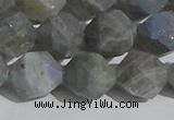 CLB999 15.5 inches 12mm faceted nuggets matte labradorite beads