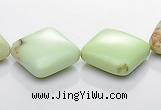 CLE13 15*15mm rhombic lemon turquoise gemstone beads Wholesale