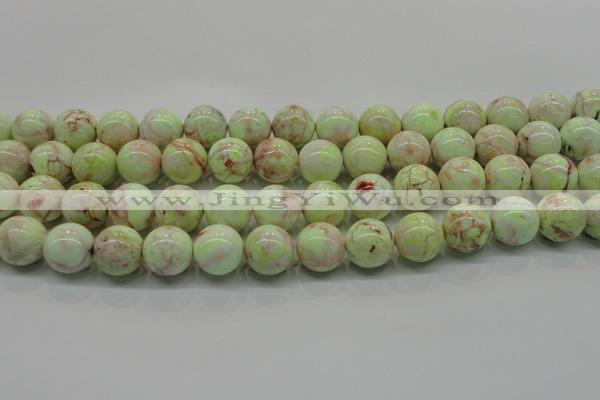 CLE204 15.5 inches 12mm round lemon turquoise beads wholesale
