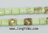 CLE38 15.5 inches 8*8mm square lemon turquoise beads wholesale