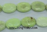 CLE55 15.5 inches 12*16mm faceted oval lemon turquoise beads