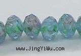 CLG05 12 inches 6*8mm faceted rondelle handmade lampwork beads