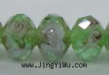 CLG16 13.5 inches 9*12mm faceted rondelle handmade lampwork beads