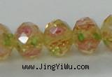CLG26 15 inches 8*10mm faceted rondelle handmade lampwork beads