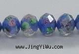 CLG30 15 inches 8*10mm faceted rondelle handmade lampwork beads