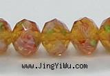 CLG34 15 inches 8*10mm faceted rondelle handmade lampwork beads
