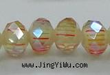 CLG39 14 inches 8*10mm faceted rondelle handmade lampwork beads