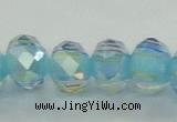 CLG42 14 inches 8*10mm faceted rondelle handmade lampwork beads