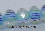 CLG44 13 inches 9*12mm faceted rondelle handmade lampwork beads