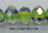 CLG50 13 inches 9*12mm faceted rondelle handmade lampwork beads
