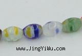 CLG503 16 inches 6*8mm rice lampwork glass beads wholesale