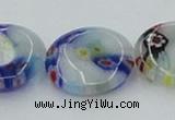 CLG518 16 inches 16mm flat round lampwork glass beads wholesale
