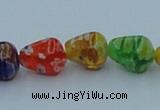 CLG572 16 inches 8*11mm teardrop lampwork glass beads wholesale