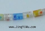 CLG575 16 inches 4*6mm cylinder lampwork glass beads wholesale