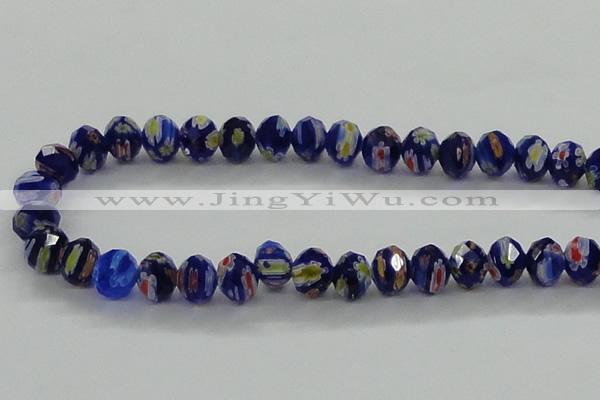 CLG61 15 inches 8*10mm faceted rondelle handmade lampwork beads