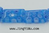 CLG620 5PCS 16 inches 10*14mm rectangle lampwork glass beads wholesale