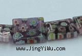 CLG621 5PCS 16 inches 10*14mm rectangle lampwork glass beads wholesale