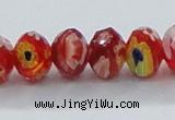 CLG63 15 inches 8*10mm faceted rondelle handmade lampwork beads