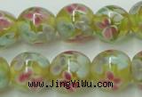 CLG756 15.5 inches 10mm round lampwork glass beads wholesale