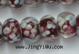 CLG767 14.5 inches 8*12mm rondelle lampwork glass beads wholesale