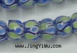 CLG781 14 inches 8*12mm rondelle lampwork glass beads wholesale