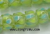 CLG783 14 inches 8*12mm rondelle lampwork glass beads wholesale