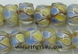 CLG784 14 inches 8*12mm rondelle lampwork glass beads wholesale
