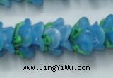 CLG794 15.5 inches 11*13mm rose lampwork glass beads wholesale