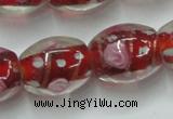 CLG879 15 inches 12*15mm oval lampwork glass beads wholesale