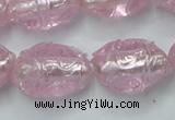 CLG884 2PCS 16 inches 12*18mm oval lampwork glass beads wholesale