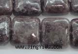 CLI08 15.5 inches 20*20mm square natural lilac jasper beads wholesale