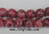 CLJ232 15.5 inches 10mm round dyed sesame jasper beads wholesale