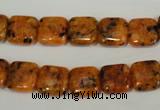 CLJ261 15.5 inches 10*10mm square dyed sesame jasper beads wholesale