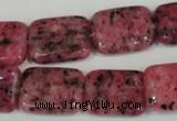 CLJ292 15.5 inches 15*20mm rectangle dyed sesame jasper beads wholesale