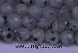 CLJ422 15.5 inches 8mm faceted round sesame jasper beads