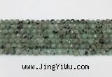 CLJ640 15.5 inches 6mm faceted round sesame jasper beads wholesale