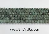 CLJ641 15.5 inches 8mm faceted round sesame jasper beads wholesale