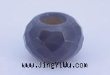 CLO10 19*30mm faceted rondelle loose grey agate gemstone beads wholesale