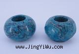 CLO28 19*30mm rondelle loose dyed picture jasper gemstone beads wholesale