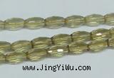 CLQ11 15.5 inches 8*12mm faceted rice natural lemon quartz beads