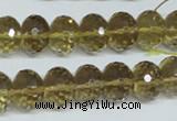 CLQ15 15.5 inches 8*12mm faceted rondelle natural lemon quartz beads