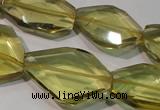 CLQ262 15.5 inches 10*25mm – 25*33mm faceted freeform lemon quartz beads