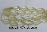 CLQ265 15.5 inches 20*25mm - 30*35mm faceted freeform lemon quartz beads