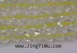 CLQ311 15.5 inches 6mm faceted nuggets lemon quartz beads