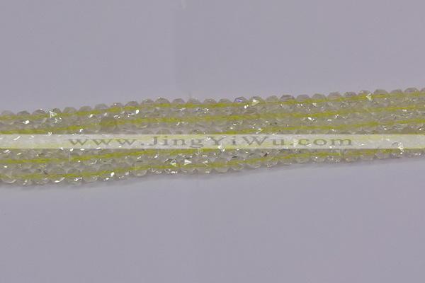 CLQ311 15.5 inches 6mm faceted nuggets lemon quartz beads