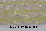 CLQ313 15.5 inches 10mm faceted nuggets lemon quartz beads