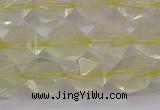 CLQ314 15.5 inches 12mm faceted nuggets lemon quartz beads